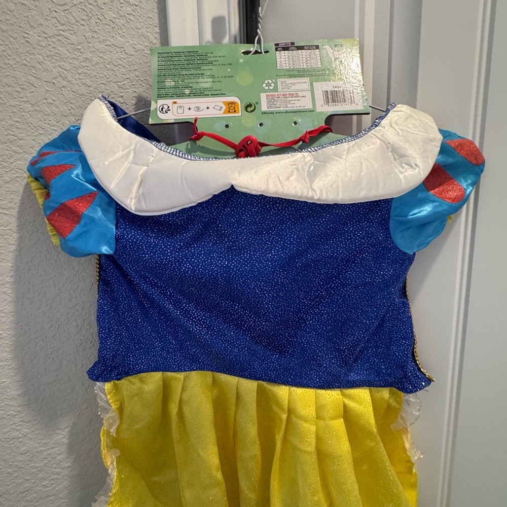 Disney Snow White Dog Costume - Blue, Yellow, Red